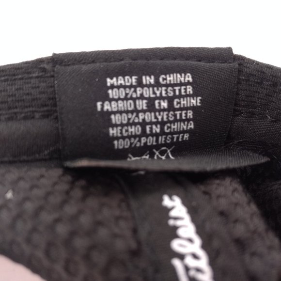 TITLEIST Baseball Hat Adult Black Crest‎ International Logo Adjustable Polyester - Picture 9 of 9